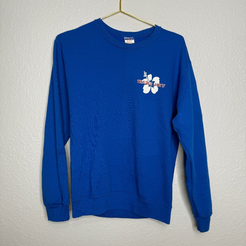 Pre-Owned Royal Blue‎ Trader Joe's crewneck Sweatshirt Size small